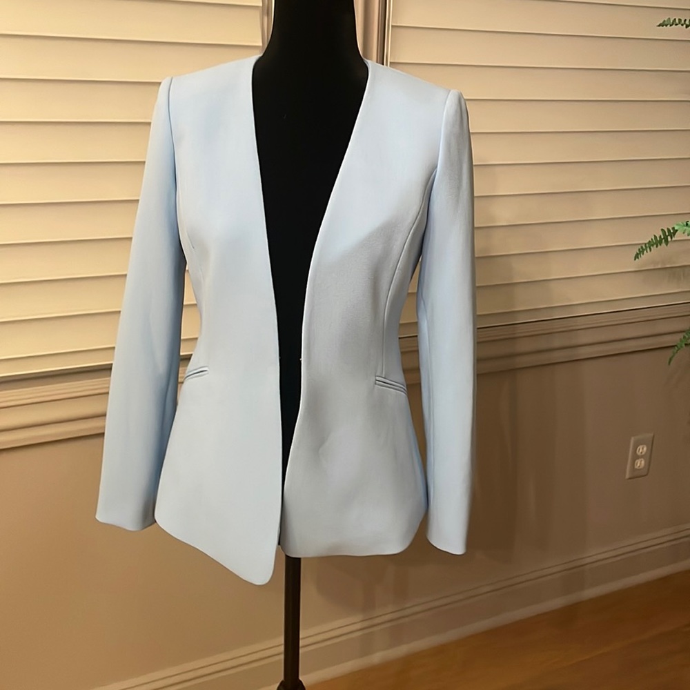 Baby blue petite blazer